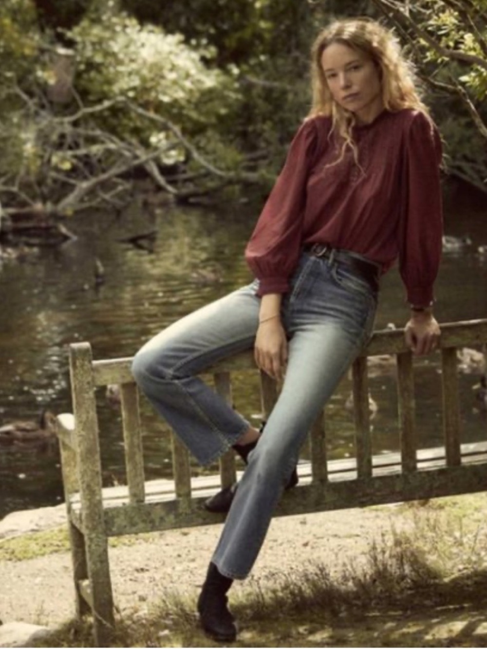 DOEN Antonia Top in Burnt Henna Size Small Organic Cotton NWT